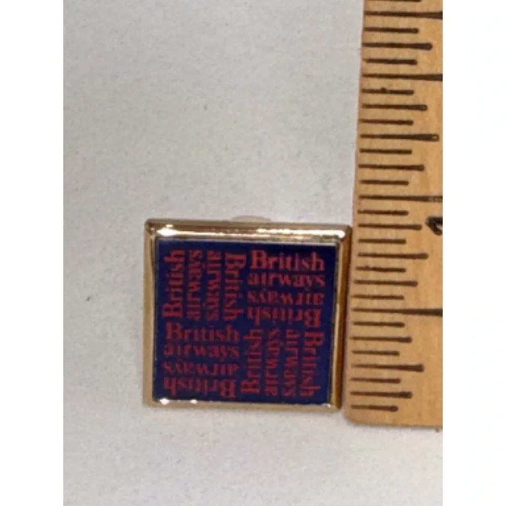 Stratton Cufflinks Mens OS Blue Red Excellent British Airways Enamel Vintage